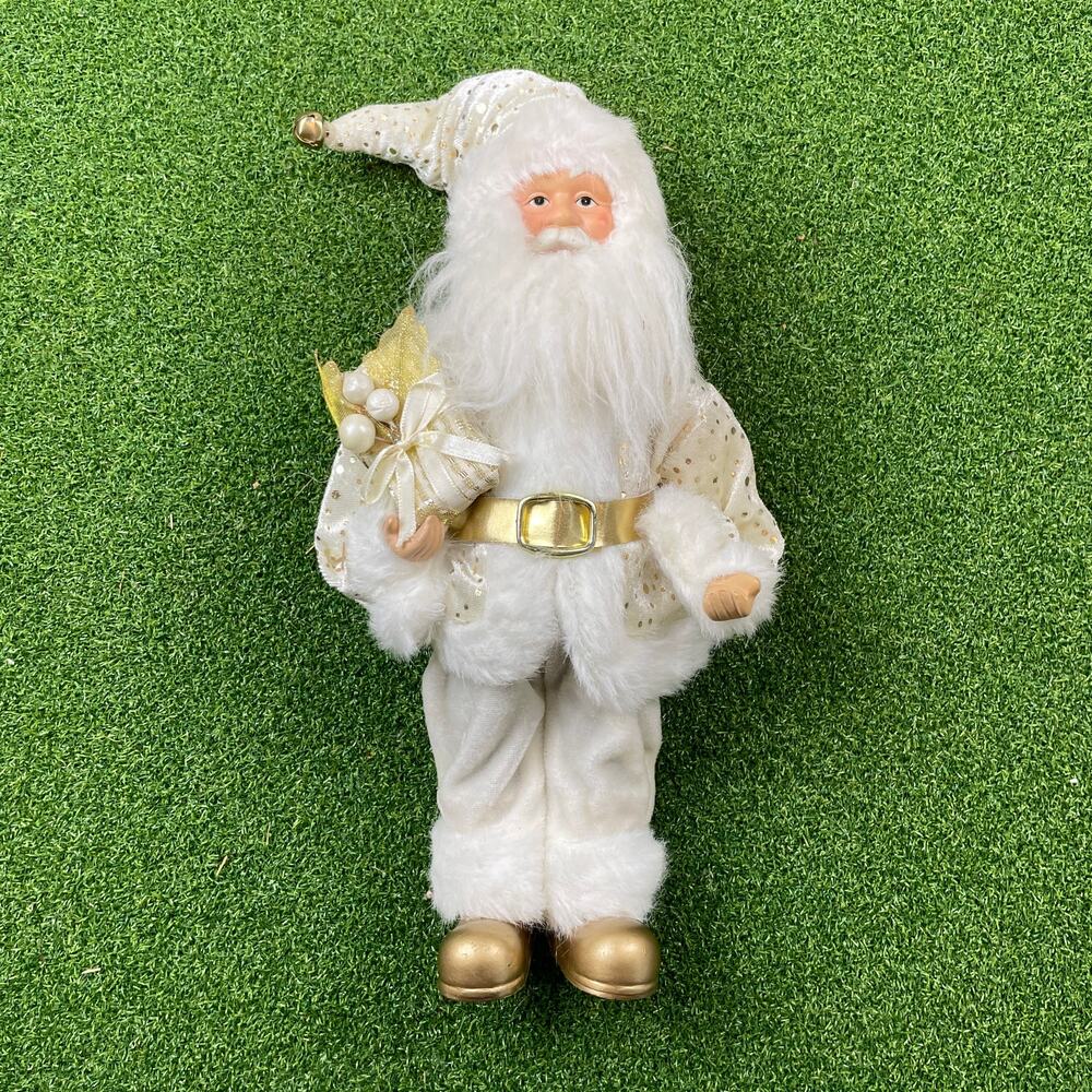 Vintage Northlight Gold and White Standing Santa Claus Christmas Figure